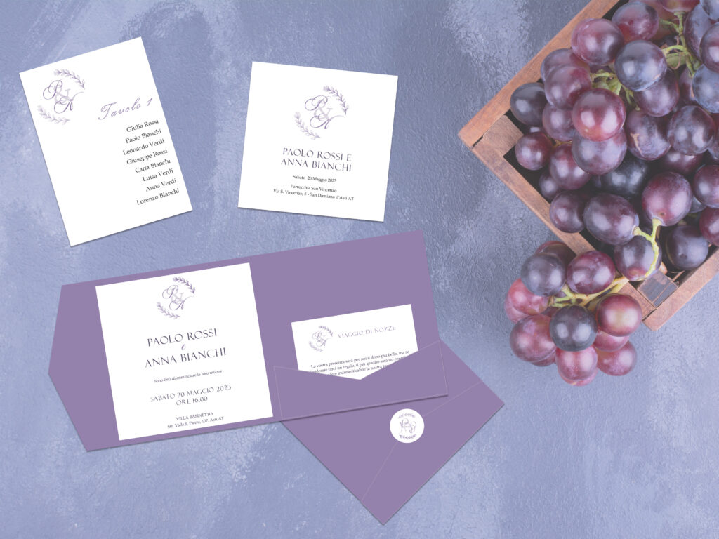 collezione grafica matrimonio sogno - wine