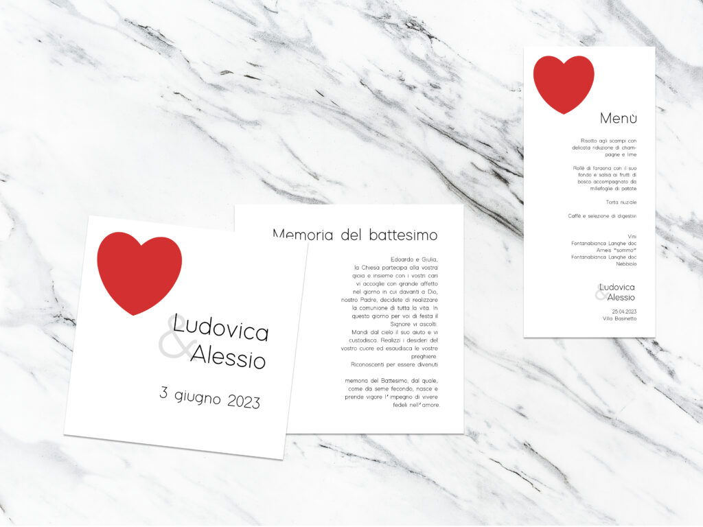 collezione grafica matrimonio sogno - heart