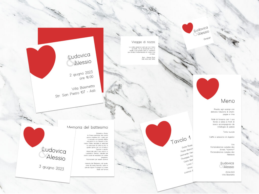 collezione grafica matrimonio sogno - heart