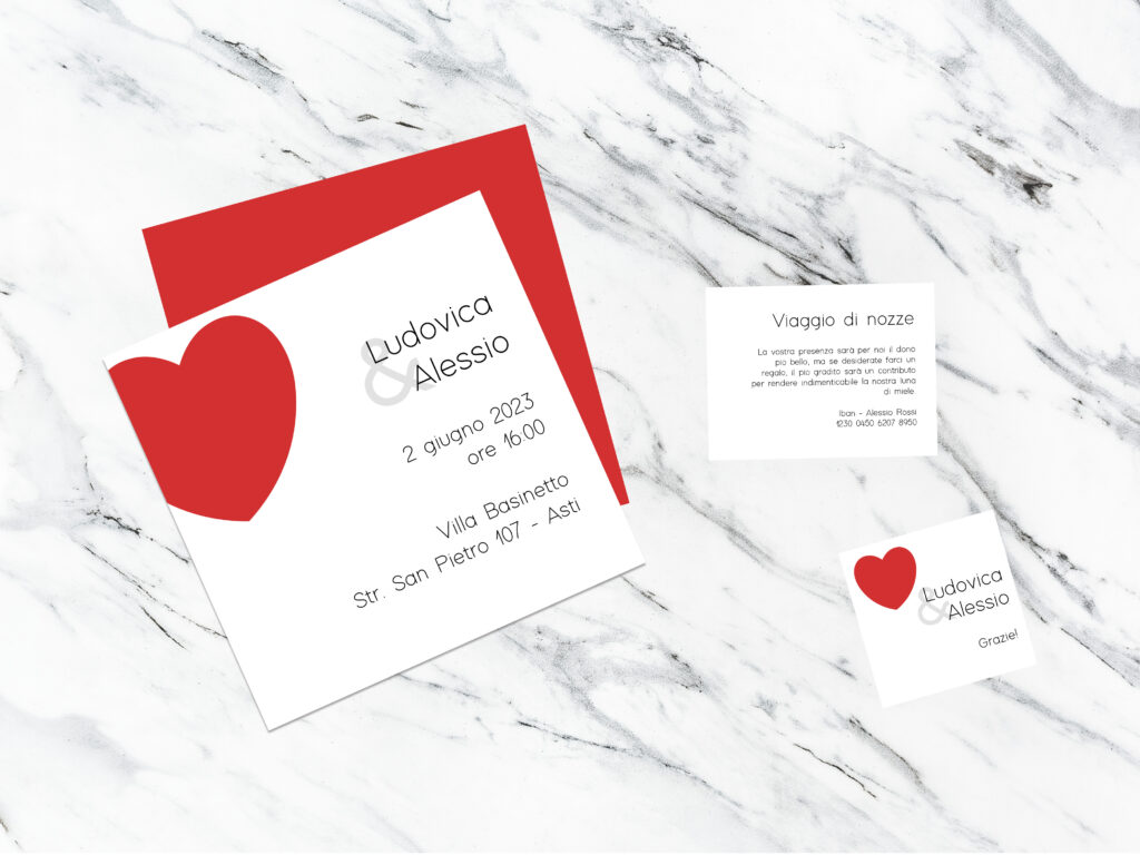 collezione grafica matrimonio sogno - heart