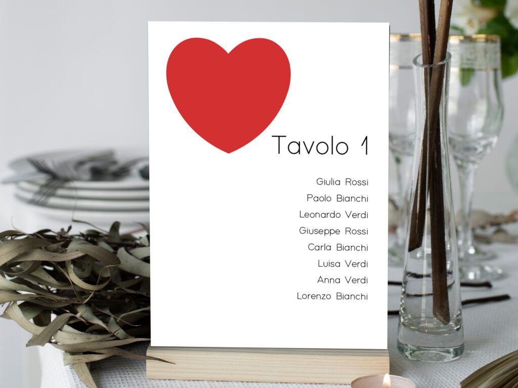 collezione grafica matrimonio sogno - heart