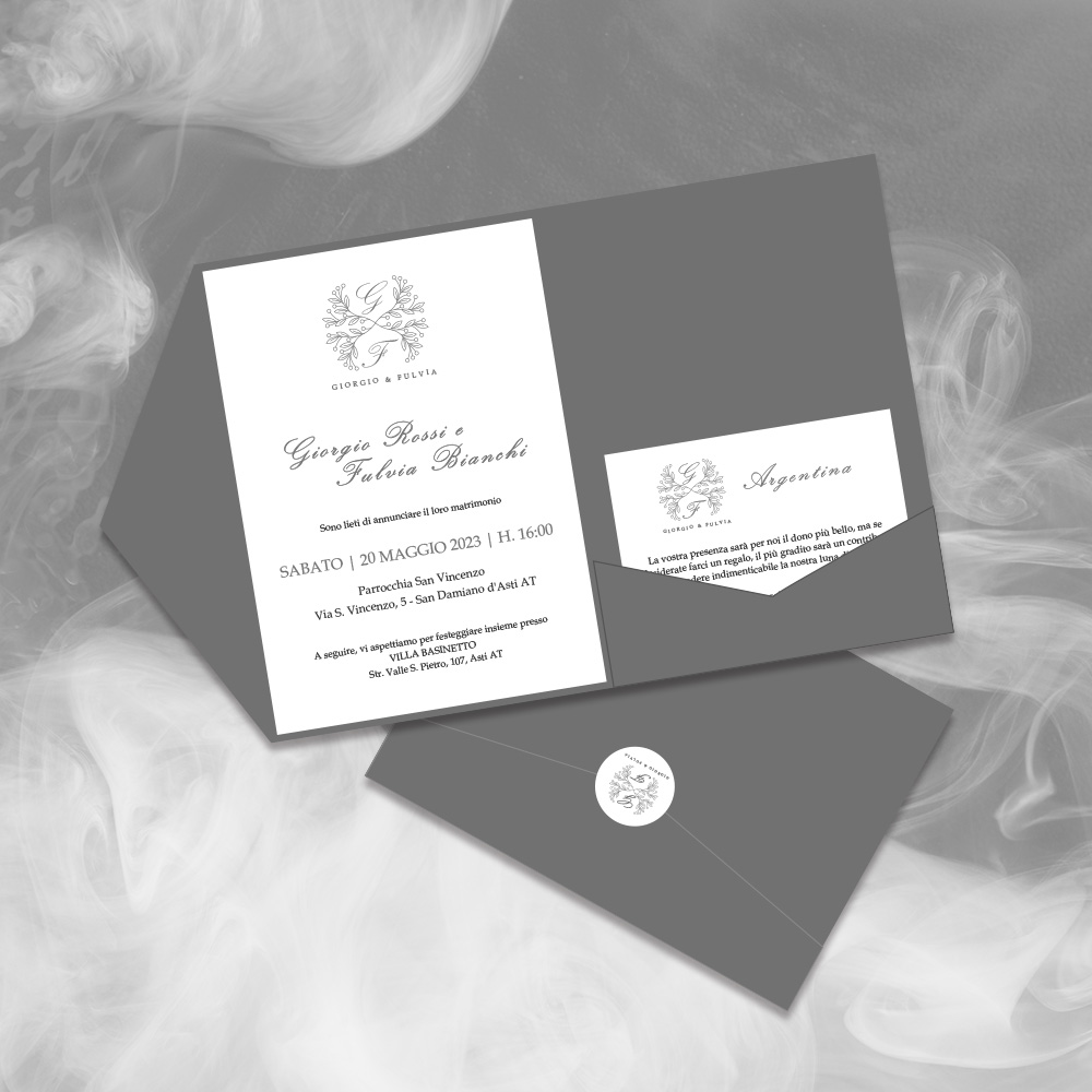 grafiche matrimonio eleganza - smoke